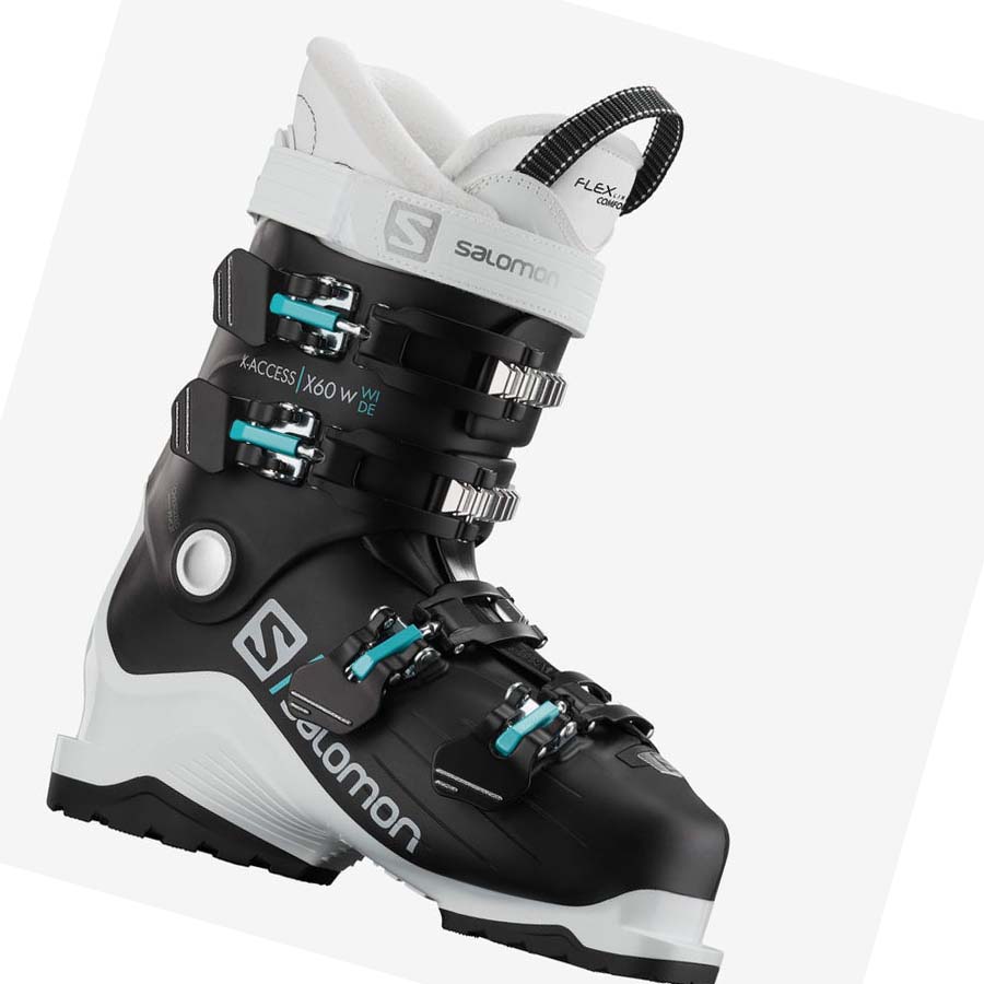 Salomon X ACCESS X60 WIDE Síbakancs Női Fekete Fehér | HU 3544UZG